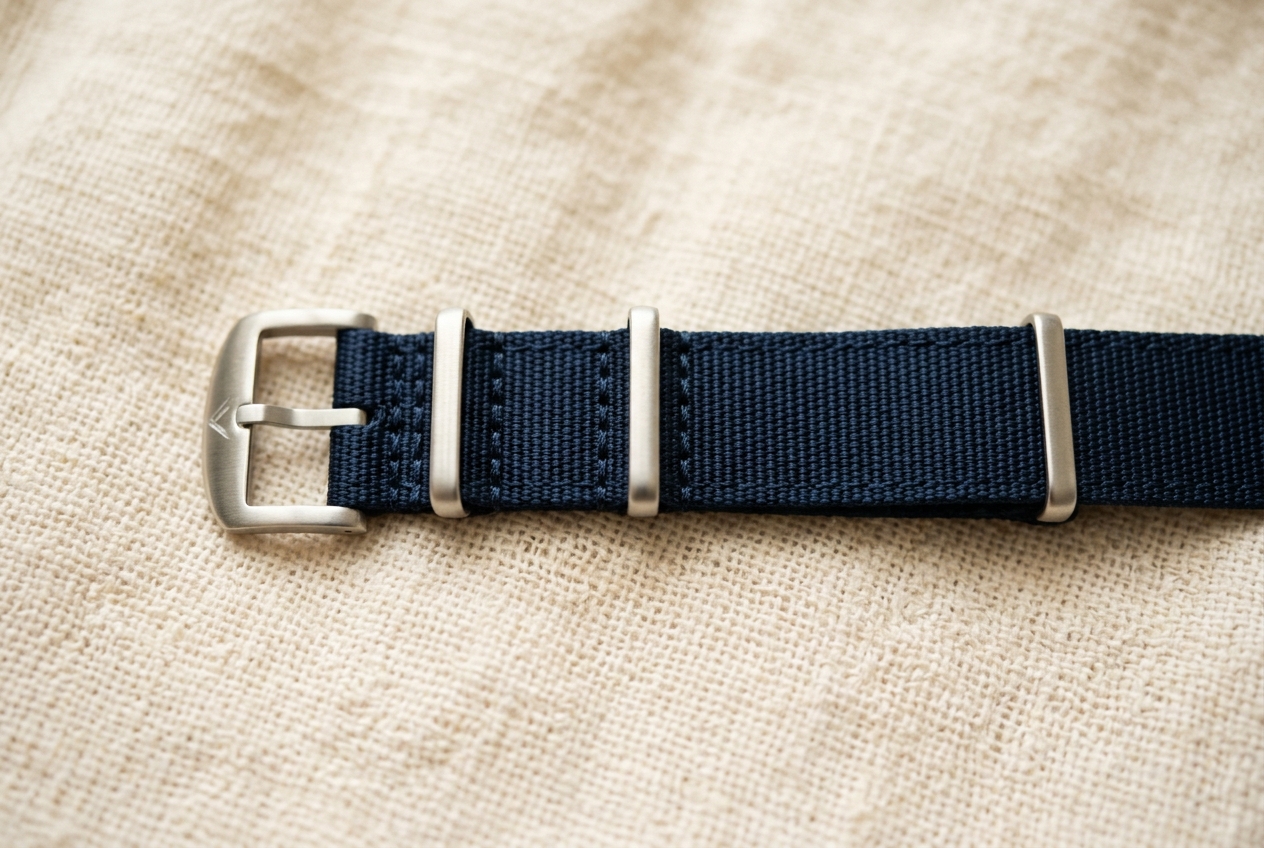 Marin NATO klockarmband på linnetyg